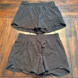 2 Pack Avia 2 in 1 Black Shorts with Inner Shorts Liner size 12/14